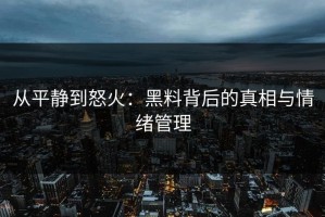 从平静到怒火：黑料背后的真相与情绪管理