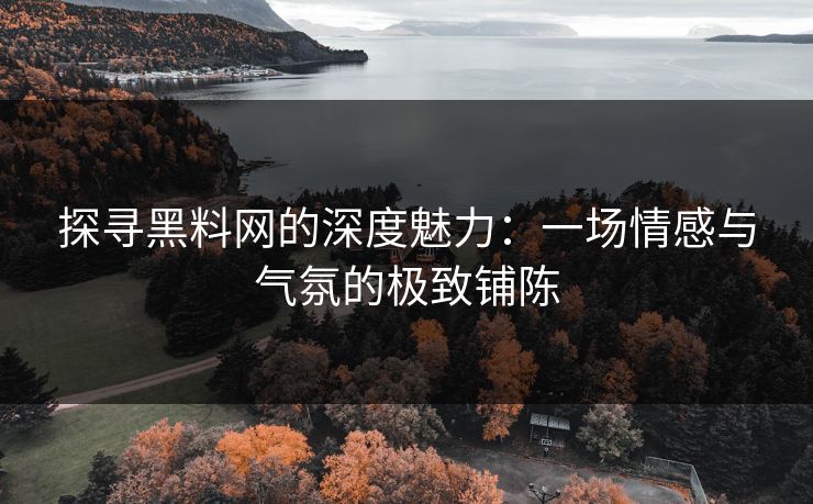 探寻黑料网的深度魅力：一场情感与气氛的极致铺陈