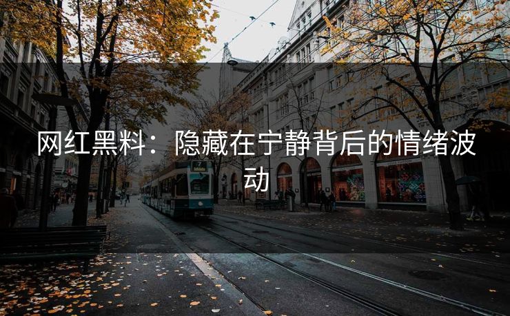 网红黑料:隐藏在宁静背后的情绪波动 网红黑料:隐藏在宁静背后的情绪波动