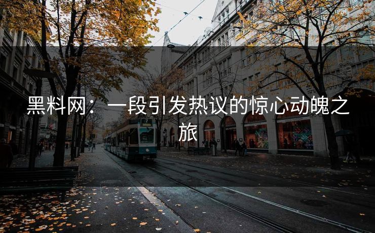黑料网：一段引发热议的惊心动魄之旅